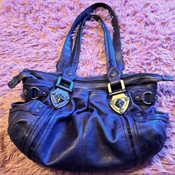 b. makowsky Handbags - Vintage 90s B. Makowsky Purple Leather Slouchy Hobo Shoulder Handbag Purse Bag